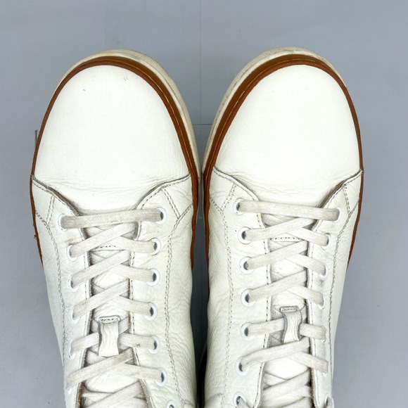 Allen Edmonds Mens 11.5 D Porter Derby White Leather Sneakers Shoes Casual - Picture 7 of 12